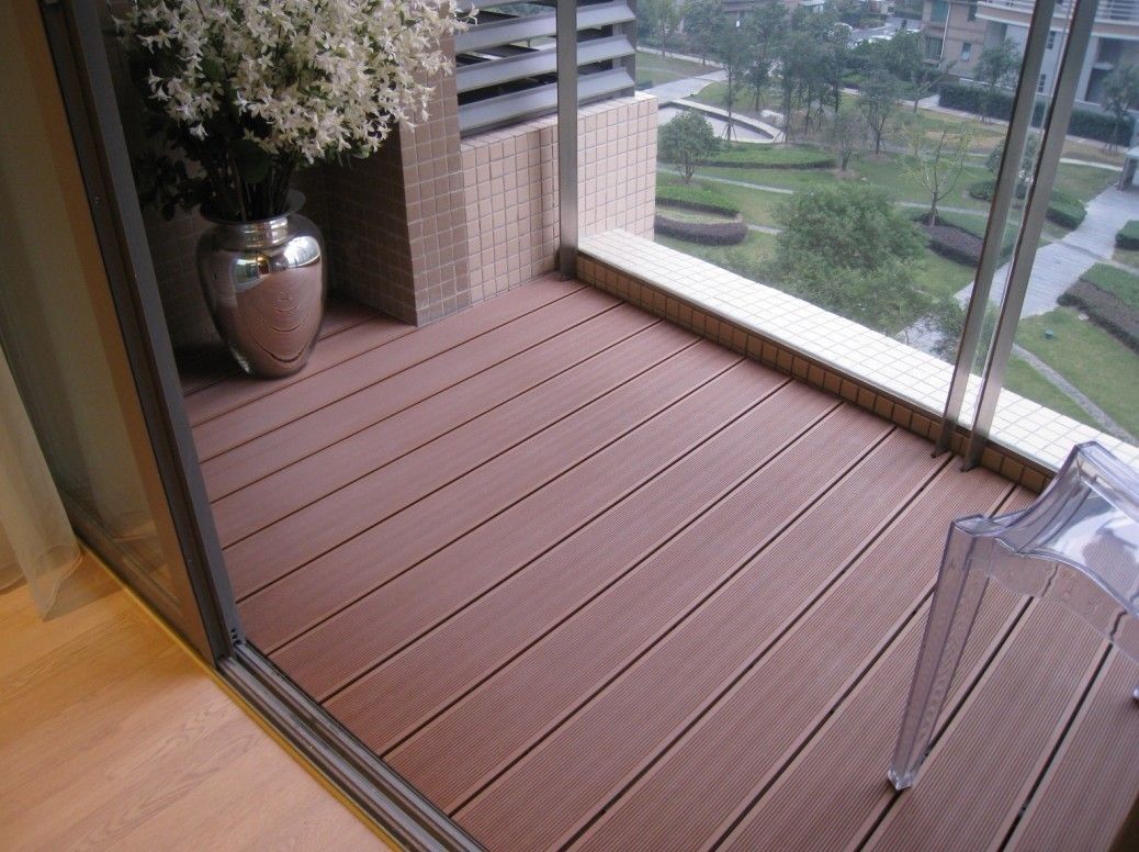 Antiseptik Co Ekstrusi Wpc Kayu Komposit Decking Untuk Outdoor Flooring