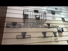 Perlengkapan yang disesuaikan Panel dinding Slat Panel garasi pvc abu-abu dalam ruangan