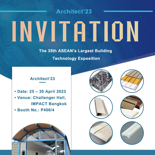 Berita perusahaan terbaru tentang Kami akan menghadiri Architect'23 - pameran teknologi bangunan Asean ke-35 di Thailand.