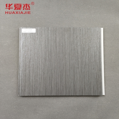 300 X 10 mm Panel dinding PVC Desain kayu Panel langit-langit PVC Dekorasi kamar mandi