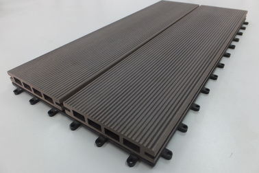 Waterproof WPC komposit Woodgrain Decking papan untuk Taman