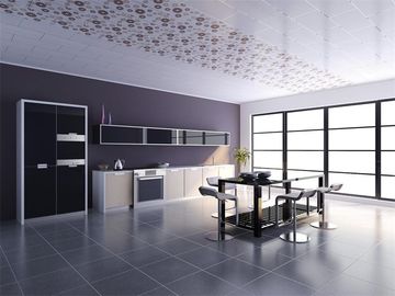 Harga yang bagus Moistureproof Jalur PVC Ceiling Panel Untuk Rencana Morden Kitchen on line