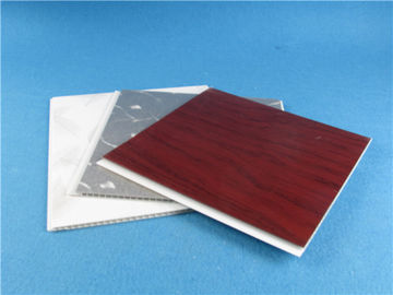 Harga yang bagus Panel Dinding UPVC Marmer Putih Warna Merah Perak, lembar pelapis dinding dekoratif on line