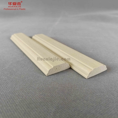 Harga yang bagus Disesuaikan Kayu Pvc Trim Baseboard Moulding Untuk Dekorasi Panel Dinding on line