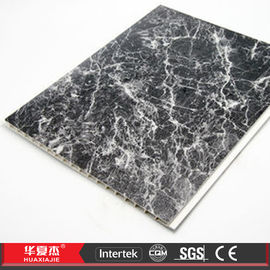 Harga yang bagus Panel Plafon Dekoratif Marbling Daur Ulang Hitam / Ubin Plafon PVC on line
