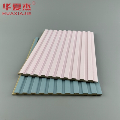 Harga yang bagus panel dinding wpc laminated pink desain modern untuk dekorasi dinding rumah on line