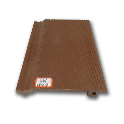 Harga yang bagus Panel kelongsong dinding eksterior panel dinding wpc untuk papan tahan UV luar ruangan 148mm x 21mm kopi jati warna coklat on line