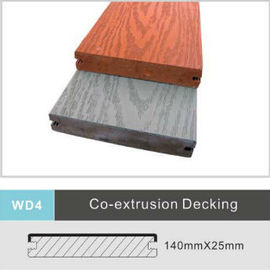 Harga yang bagus Foam Composite WPC Decking Flooring 140mm x 25mm Papan Lantai Tahan Uv on line