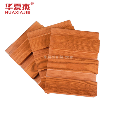 Kayu Butir Pvc Wpc Panel Dinding Interior Dekorasi Tahan Air Klasik Suasana Merah