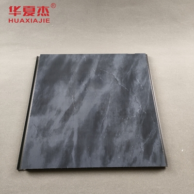 Gloss Marmer Hitam PVC Panel Dinding Dekoratif Pencetakan PVC Panel Dinding Untuk Kantor Atau Hotel
