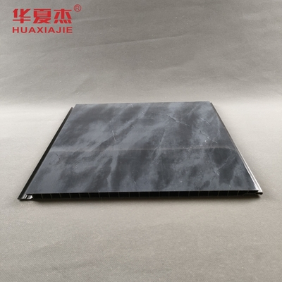 Gloss Marmer Hitam PVC Panel Dinding Dekoratif Pencetakan PVC Panel Dinding Untuk Kantor Atau Hotel