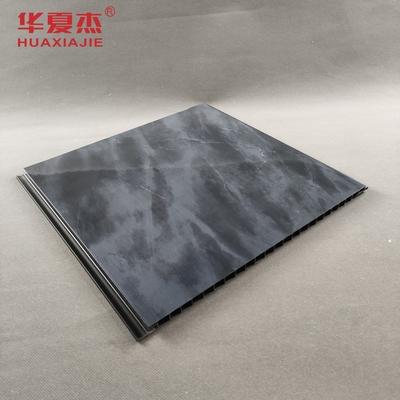 Gloss Marmer Hitam PVC Panel Dinding Dekoratif Pencetakan PVC Panel Dinding Untuk Kantor Atau Hotel