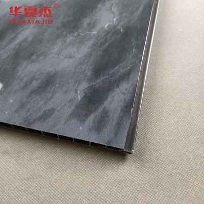 Gloss Marmer Hitam PVC Panel Dinding Dekoratif Pencetakan PVC Panel Dinding Untuk Kantor Atau Hotel