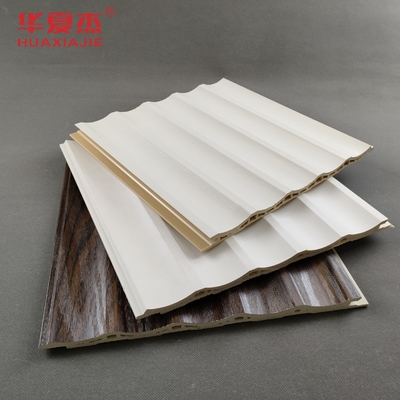 Panel dinding WPC berbentuk U berlapis warna khusus Dekorasi Panel PVC Untuk kamar mandi rumah