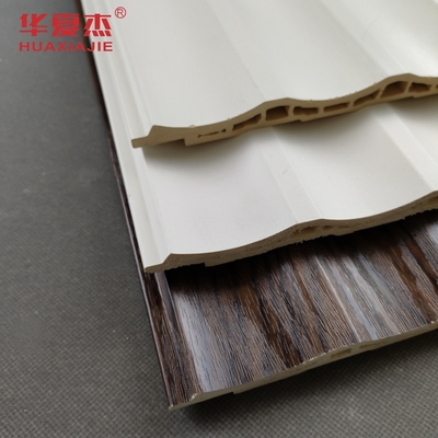 Panel dinding WPC berbentuk U berlapis warna khusus Dekorasi Panel PVC Untuk kamar mandi rumah