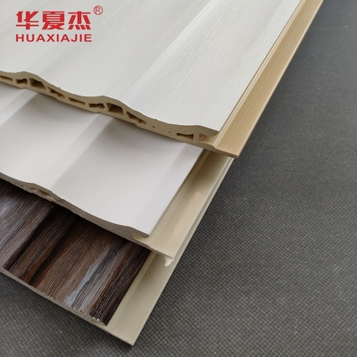 Panel dinding WPC berbentuk U berlapis warna khusus Dekorasi Panel PVC Untuk kamar mandi rumah