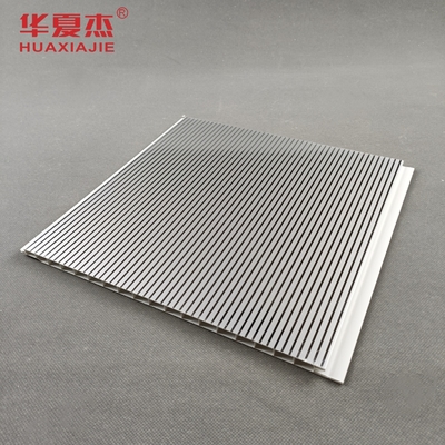 Hot Stamping Foil High Gloss PVC Wall Panel Silver Strip Ceiling Panel Desain Modern Indoor