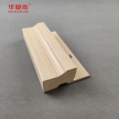 Interior WPC Pintu Frame Kelembaban Proof Kayu Grain Nail Fin Dekorasi Bahan