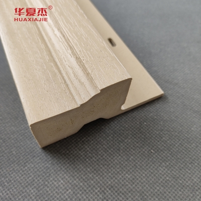 Interior WPC Pintu Frame Kelembaban Proof Kayu Grain Nail Fin Dekorasi Bahan