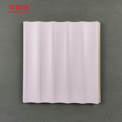 Panel dinding WPC berbentuk U Laminasi Panel Pink Dekorasi interior dan eksterior