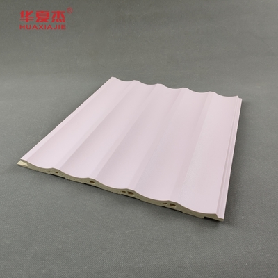 Panel dinding WPC berbentuk U Laminasi Panel Pink Dekorasi interior dan eksterior