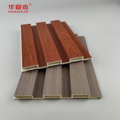 Grosir Harga Pabrik Gandum Kayu Fluted Panel Dinding Wpc Rumah Dekorasi Interior