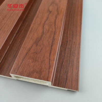 Grosir Harga Pabrik Gandum Kayu Fluted Panel Dinding Wpc Rumah Dekorasi Interior