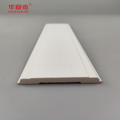 Harga bagus Pvc Mull Strip 2-1/2 Wpc Moulding Putih halus Pvc Mull Moulding Rumah Dekorasi Kantor