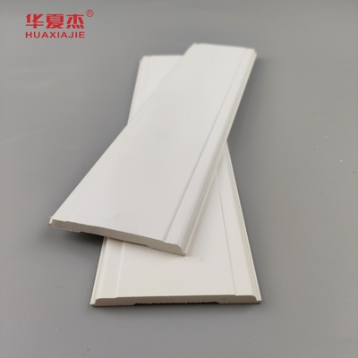 Harga bagus Pvc Mull Strip 2-1/2 Wpc Moulding Putih halus Pvc Mull Moulding Rumah Dekorasi Kantor