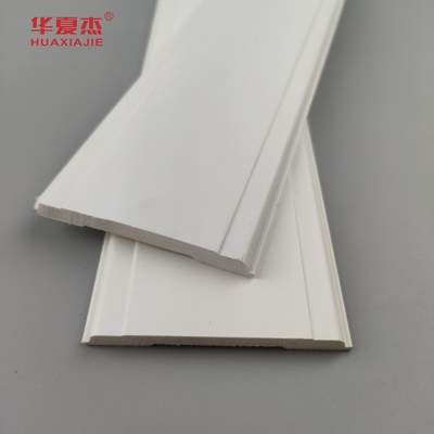Harga bagus Pvc Mull Strip 2-1/2 Wpc Moulding Putih halus Pvc Mull Moulding Rumah Dekorasi Kantor