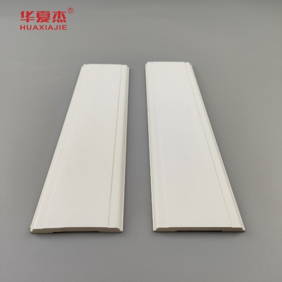 Harga bagus Pvc Mull Strip 2-1/2 Wpc Moulding Putih halus Pvc Mull Moulding Rumah Dekorasi Kantor