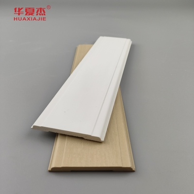 Harga bagus Pvc Mull Strip 2-1/2 Wpc Moulding Putih halus Pvc Mull Moulding Rumah Dekorasi Kantor
