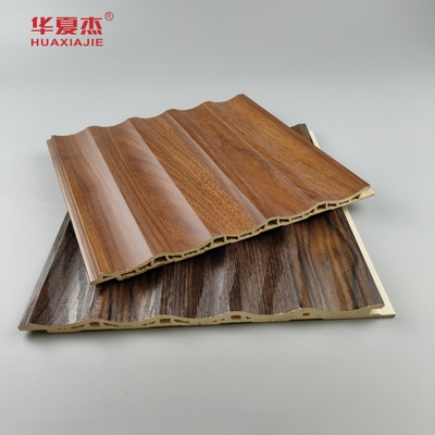 Grosir Harga Pabrik Gandum Kayu Fluted Wpc Panel Dinding Rumah Dekorasi Interior