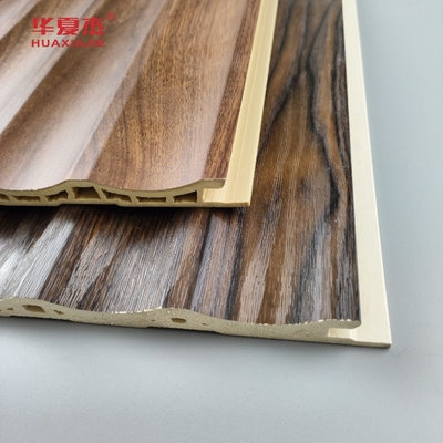 Grosir Harga Pabrik Gandum Kayu Fluted Wpc Panel Dinding Rumah Dekorasi Interior
