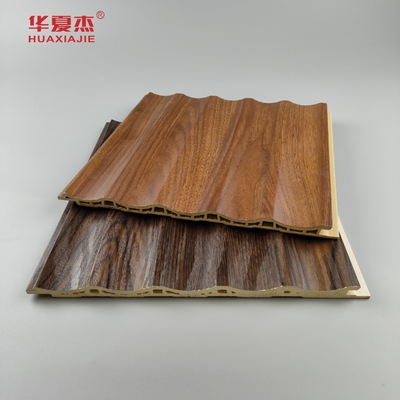 Grosir Harga Pabrik Gandum Kayu Fluted Wpc Panel Dinding Rumah Dekorasi Interior