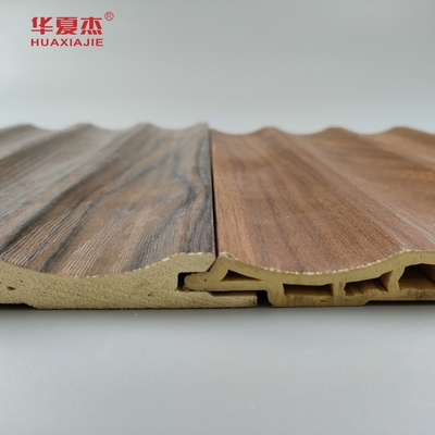 Grosir Harga Pabrik Gandum Kayu Fluted Wpc Panel Dinding Rumah Dekorasi Interior