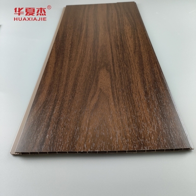 Panel langit-langit kayu dekoratif laminasi, didaur ulang Pvc menutup dinding 250 * 8mm