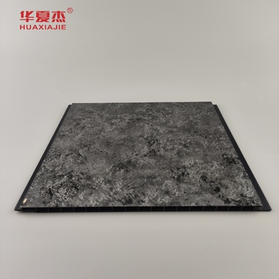 Panel Hitam Berkilau Tinggi Dengan Pola Sliver Halo Panel Pvc Dinding Desain Mewah Panel Pvc Untuk Dekorasi Rumah