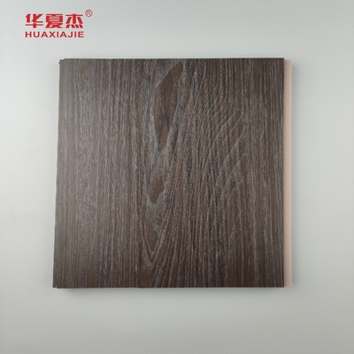 Grosir Dark Wood Grain Pvc Wall Panel Kelembaban Proof Pvc Ceiling Panel Dekorasi Kantor