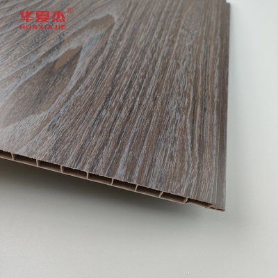 Grosir Dark Wood Grain Pvc Wall Panel Kelembaban Proof Pvc Ceiling Panel Dekorasi Kantor