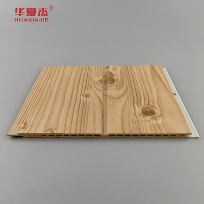 Panel dinding Wpc berlapis Fluted Panel Wpc tahan lama Desain modern Papan Wpc Mudah dipasang