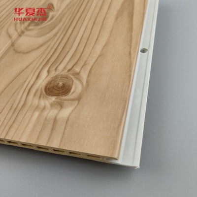 Panel dinding Wpc berlapis Fluted Panel Wpc tahan lama Desain modern Papan Wpc Mudah dipasang