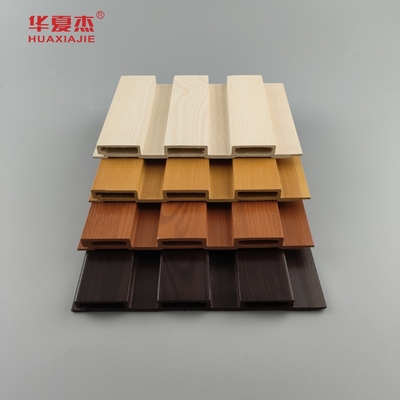 Warna-warni Wpc Fluted Wall Panel Panel Waterproof Printing Wpc Panel Untuk Dekorasi Perumahan