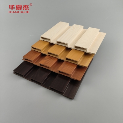 Warna-warni Wpc Fluted Wall Panel Panel Waterproof Printing Wpc Panel Untuk Dekorasi Perumahan