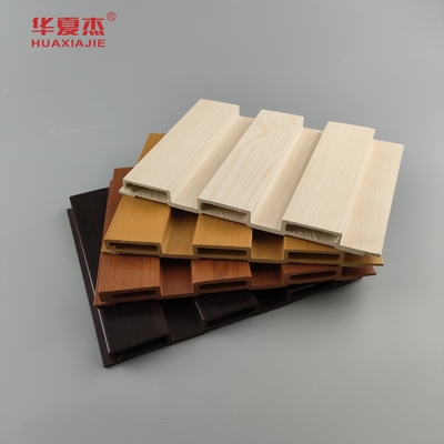 Warna-warni Wpc Fluted Wall Panel Panel Waterproof Printing Wpc Panel Untuk Dekorasi Perumahan