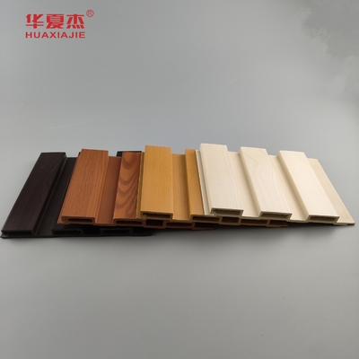 Warna-warni Wpc Fluted Wall Panel Panel Waterproof Printing Wpc Panel Untuk Dekorasi Perumahan