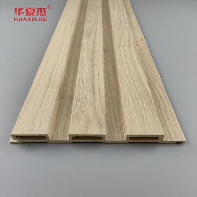 Anti goresan Alam Kayu Wpc Panel Dinding Dekorasi Luar Laminasi Wpc Panel Fluted Board