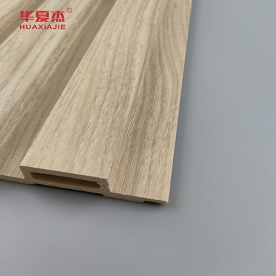 Anti goresan Alam Kayu Wpc Panel Dinding Dekorasi Luar Laminasi Wpc Panel Fluted Board