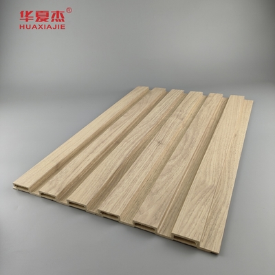 Anti goresan Alam Kayu Wpc Panel Dinding Dekorasi Luar Laminasi Wpc Panel Fluted Board
