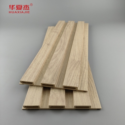Anti goresan Alam Kayu Wpc Panel Dinding Dekorasi Luar Laminasi Wpc Panel Fluted Board